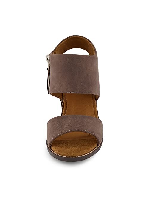 CUSHIONAIRE Women's Rosanna cut out sandal +Memory Foam and Wide Widths Available