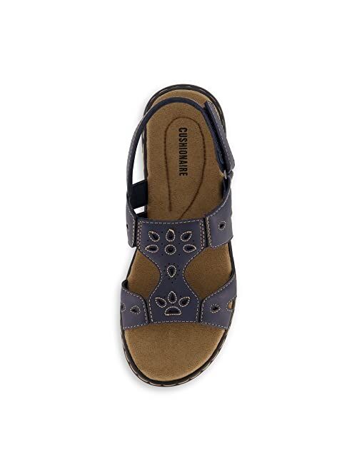 CUSHIONAIRE Women's Briar comfort sandal +Comfort Foam