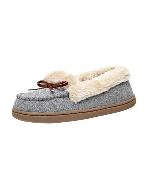 CUSHIONAIRE Women's Sierra Moccasin Slipper +Memory Foam