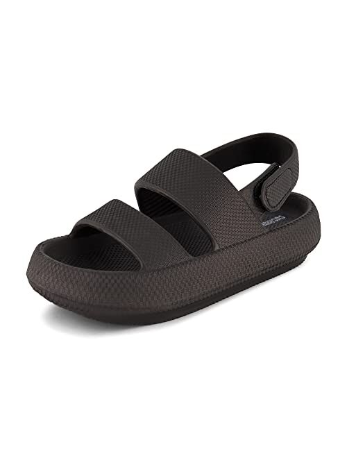 CUSHIONAIRE Women's Fuji sandal with adjustable strap and +Comfort