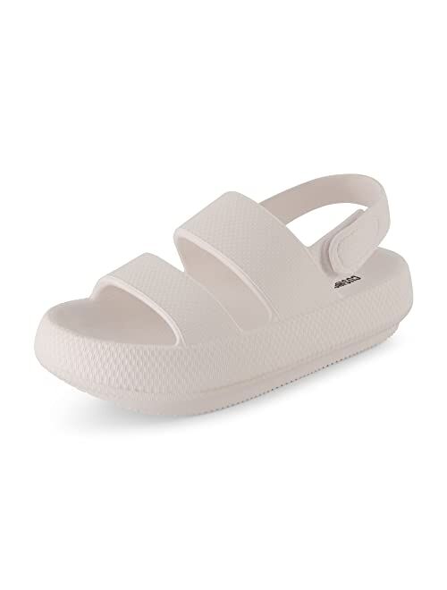 CUSHIONAIRE Women's Fuji sandal with adjustable strap and +Comfort