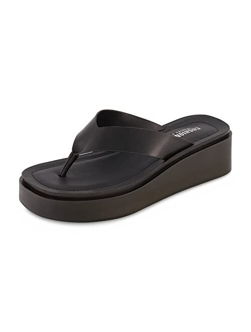 CUSHIONAIRE Women's Pippin thong platform sandal with +Memory Foam