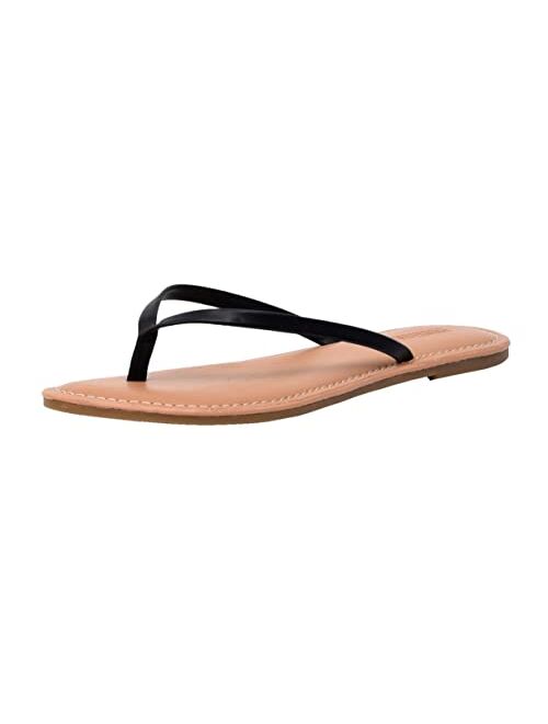 CUSHIONAIRE Women's Cora Flat Flip Flop Sandal with +Comfort