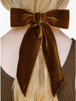 velvet bow barrette