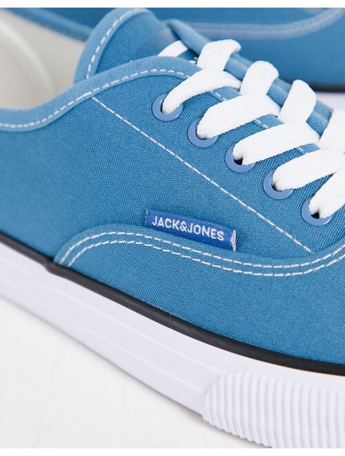 Jack & Jones canvas sneakers in blue