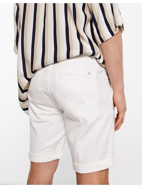 Jack & Jones Intelligence slim fit chino short in white