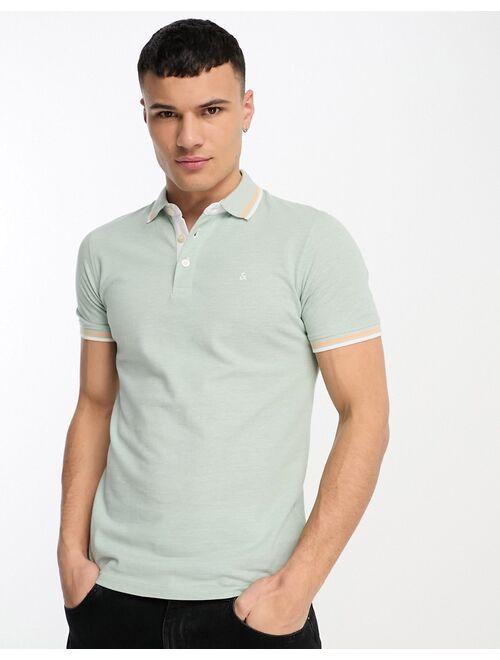 Jack & Jones Essentials pique polo in mint green