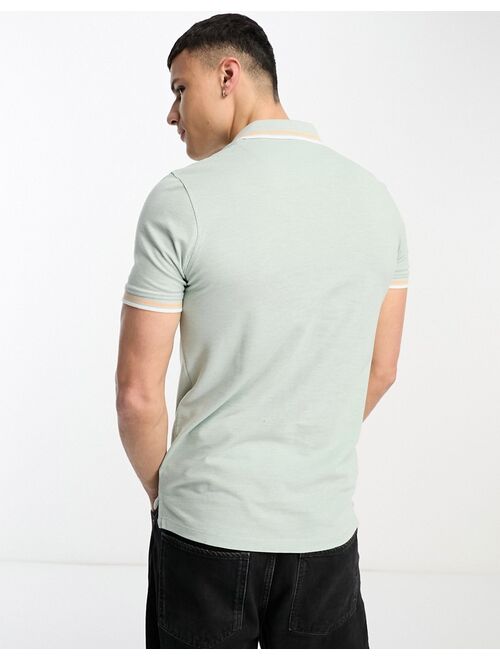 Jack & Jones Essentials pique polo in mint green