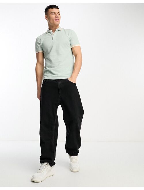 Jack & Jones Essentials pique polo in mint green