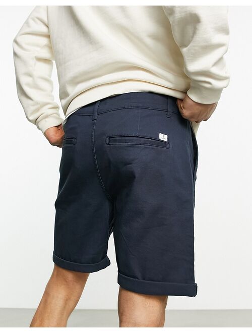 Jack & Jones Intelligence chino shorts with pleat in navy