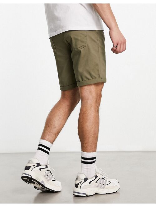 Jack & Jones Intelligence slim 5 pocket short in khaki