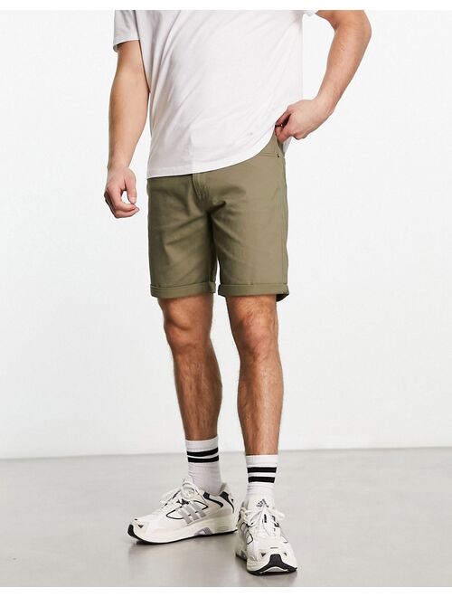 Jack & Jones Intelligence slim 5 pocket short in khaki