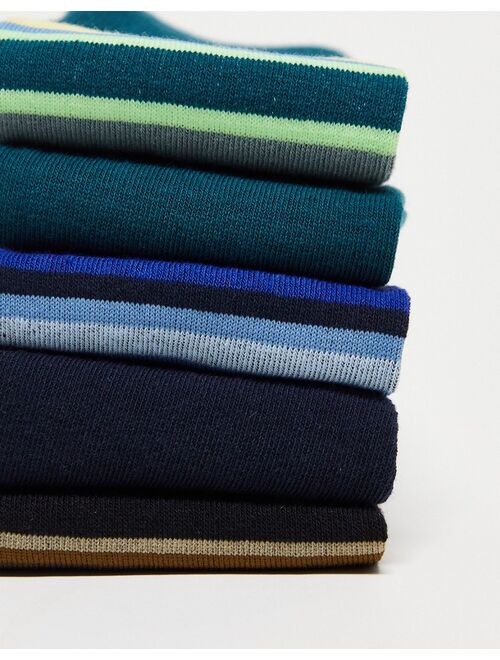 Jack & Jones 5-pack socks in multi stripe