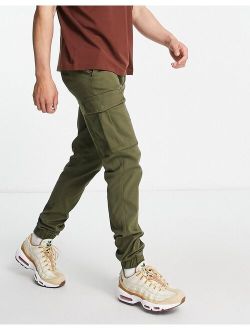 Intelligence cuffed cargo pants in khaki