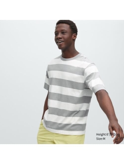 Oversized Striped Half-Sleeve T-Shirt