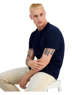 Men's Regular-Fit Pintucked T-Shirt, Created for Macy's