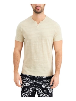 Men's Space-Dye Split T-Shirt, Created for Macy's