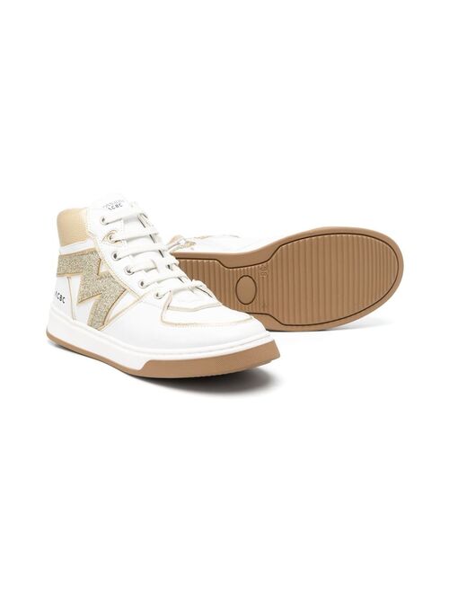 Monnalisa logo-patch high-top sneakers