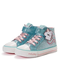 Weestep Girls Toddler/Little Kid Glitter Unicorn Bow Sneaker Shoe