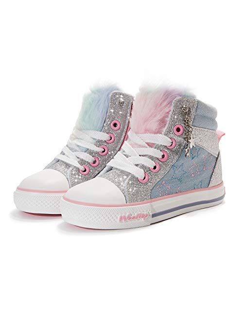 Weestep Girls Toddler/Little Kid Glitter Unicorn Bow Sneaker Shoe