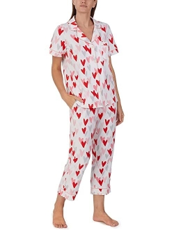 Bedhead PJs Organic Cotton Short Sleeve Cropped PJ Set