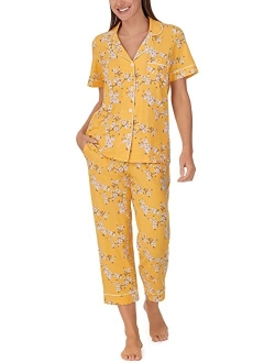 Bedhead PJs Organic Cotton Short Sleeve Cropped PJ Set