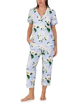 Bedhead PJs Organic Cotton Short Sleeve Cropped PJ Set