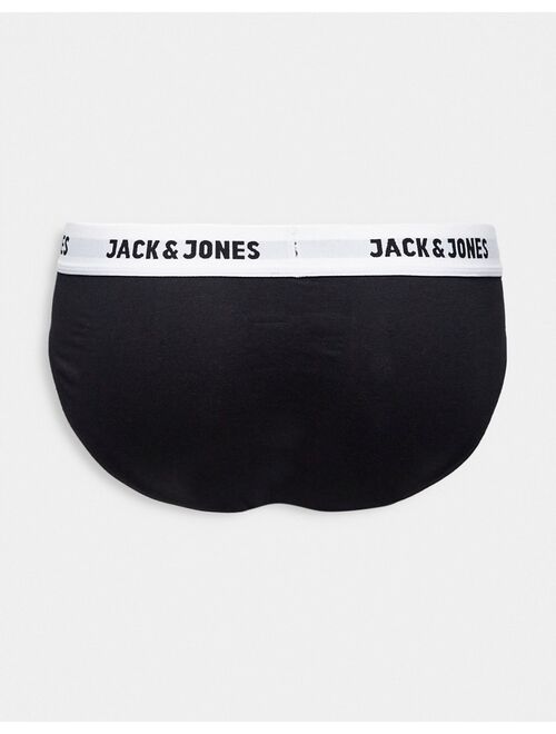 Jack & Jones 5 pack briefs with logo in black