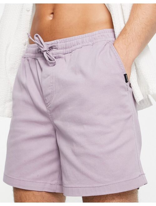 Jack & Jones Intelligence drawstring chino shorts in lilac