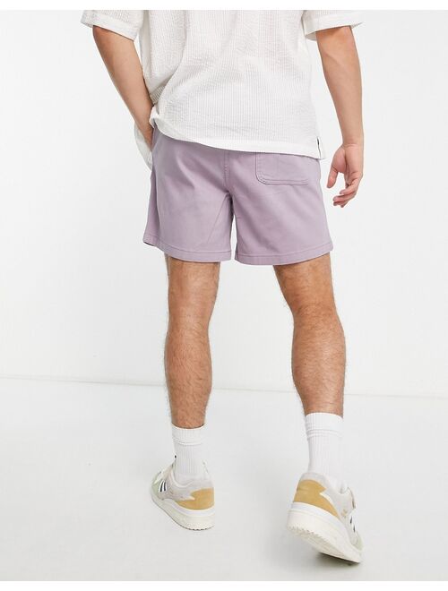 Jack & Jones Intelligence drawstring chino shorts in lilac