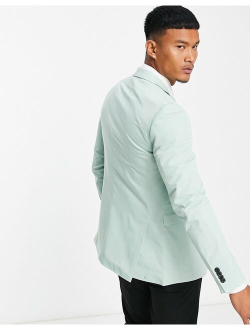 Jack & Jones Premium slim fit suit jacket in pastel blue