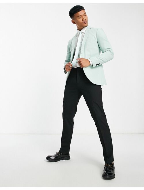 Jack & Jones Premium slim fit suit jacket in pastel blue