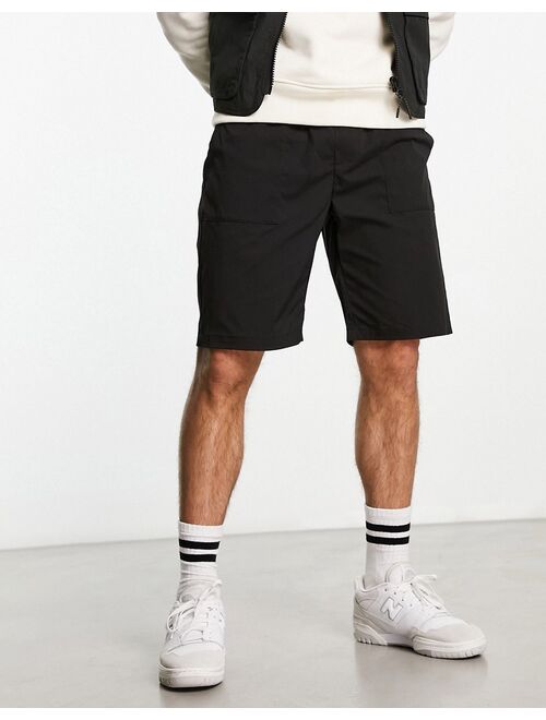 Jack & Jones Intelligence technical nylon short in black