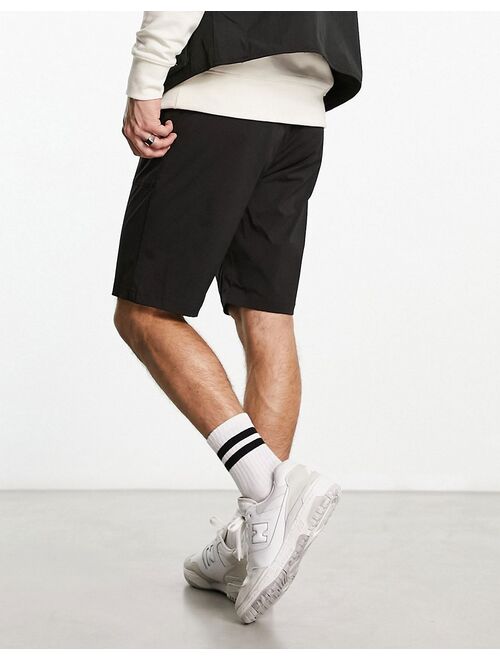 Jack & Jones Intelligence technical nylon short in black