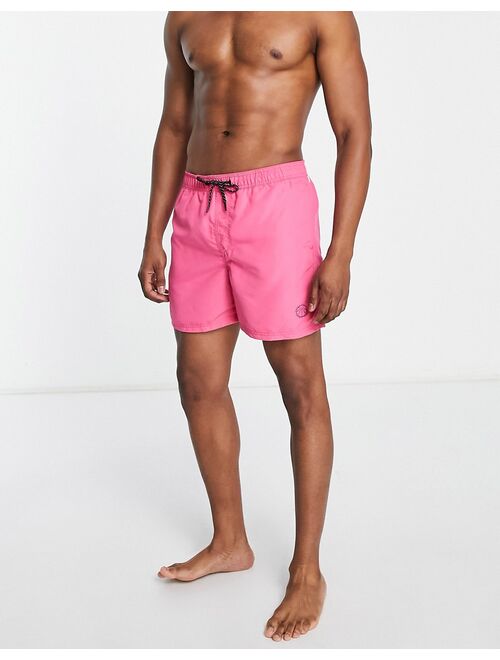 Jack & Jones Intelligence swim shorts in bright pink