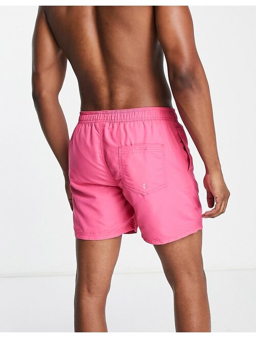 Jack & Jones Intelligence swim shorts in bright pink