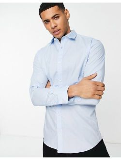 Originals long sleeve stretch cotton shirt in blue