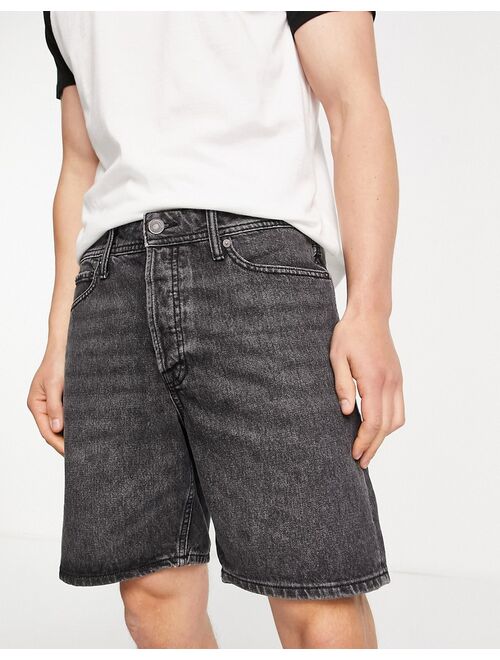 Jack & Jones Intelligence loose fit denim shorts in gray