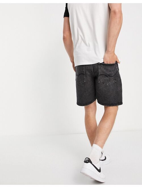 Jack & Jones Intelligence loose fit denim shorts in gray