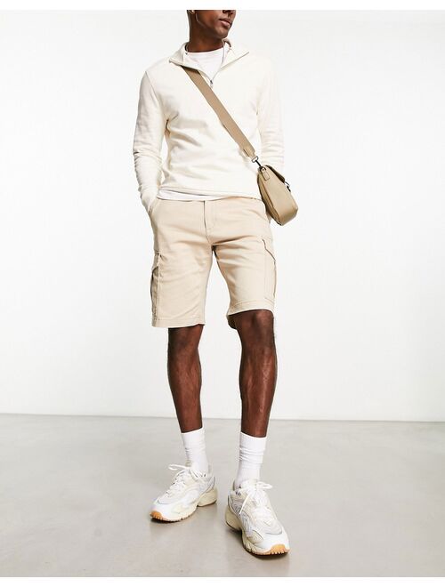 Jack & Jones Intelligence cargo shorts in beige