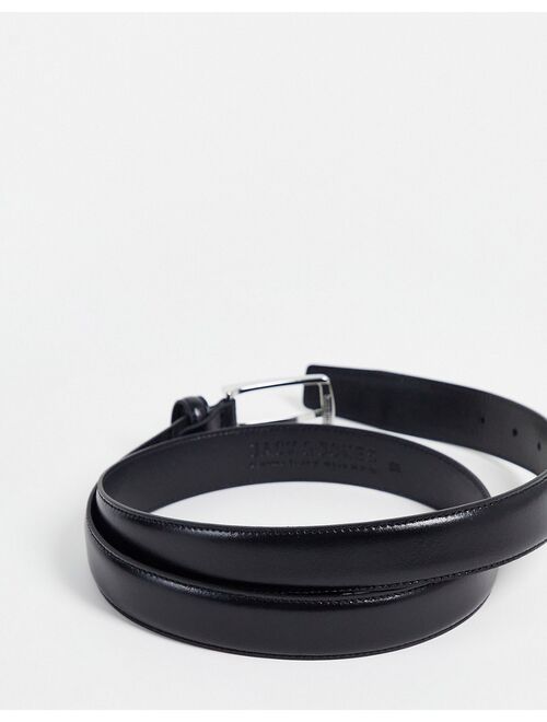 Jack & Jones premium leather belt in black