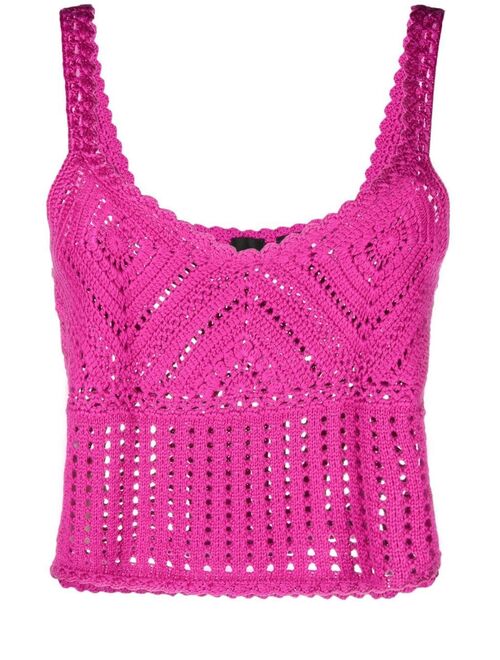 PINKO sleeveless crochet top