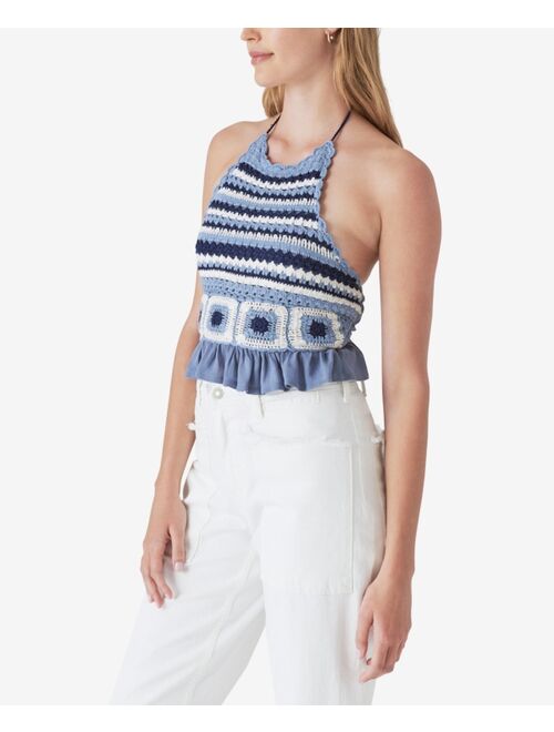 LUCKY BRAND Crocheted Halter Top