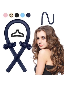 CODCOS Heatless Hair Curler Rod Headband Overnight for Long Hair - No Heat Silk Ribbon Curling Rod Hair Roller Curls with Hair Clips and Scrunchie - Soft Foam Hair Roller