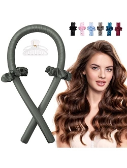 Yeelen Heatless Hair Curling Rod Headband for Long Hair, No Heat Hair Curler Rollers Set can Sleep in Overnight, Satin Curl Ribbon Hair Wrap with Scrunchie and Hair Clips