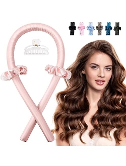 Yeelen Heatless Hair Curling Rod Headband for Long Hair, No Heat Hair Curler Rollers Set can Sleep in Overnight, Satin Curl Ribbon Hair Wrap with Scrunchie and Hair Clips