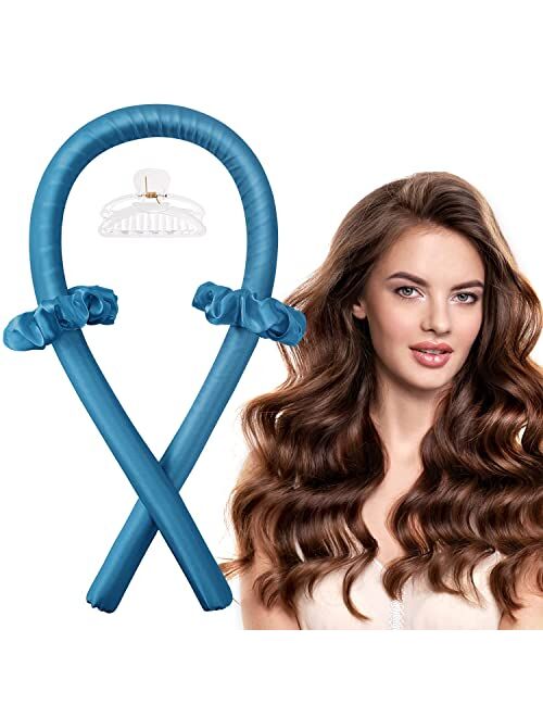 Yeelen Heatless Hair Curling Rod Headband for Long Hair, No Heat Hair Curler Rollers Set can Sleep in Overnight, Satin Curl Ribbon Hair Wrap with Scrunchie and Hair Clips