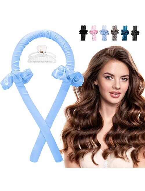 Yeelen Heatless Hair Curling Rod Headband for Long Hair, No Heat Hair Curler Rollers Set can Sleep in Overnight, Satin Curl Ribbon Hair Wrap with Scrunchie and Hair Clips