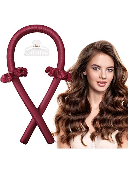 Yeelen Heatless Hair Curling Rod Headband for Long Hair, No Heat Hair Curler Rollers Set can Sleep in Overnight, Satin Curl Ribbon Hair Wrap with Scrunchie and Hair Clips