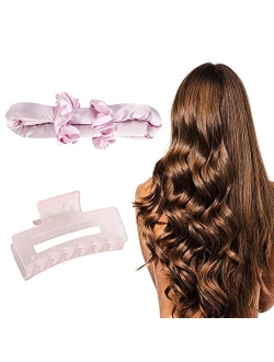 Yuliana Heatless Hair Curlers for Long Hair Overnight No Heat Silk Curlers Headband To Sleep In Heatless Curling Rod Headband Soft Foam Hair Rollers Curling Ribbon for Na